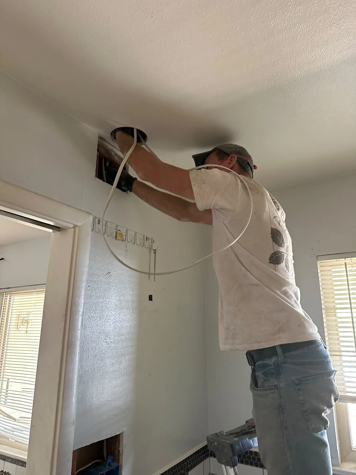 Whole-house rewiring project in Davis, California